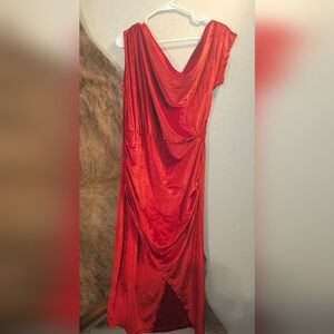 SHEIN Asymmetrical Red Dress
